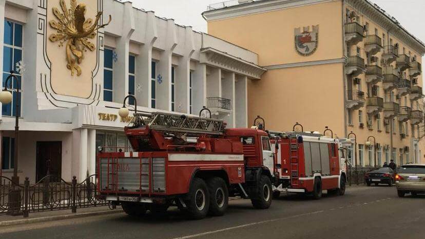 ПОЖАРНАЯ ТРЕНИРОВКА В ТЮЗЕ