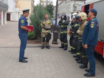 Пожарно-тактические учения в ТЮЗе