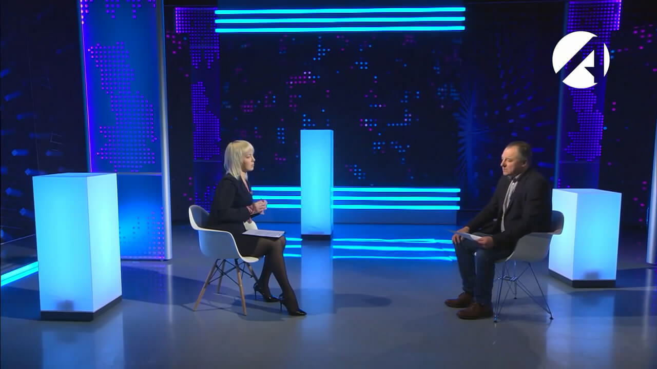 Сергей Тараскин в студии телеканала «Астрахань 24»